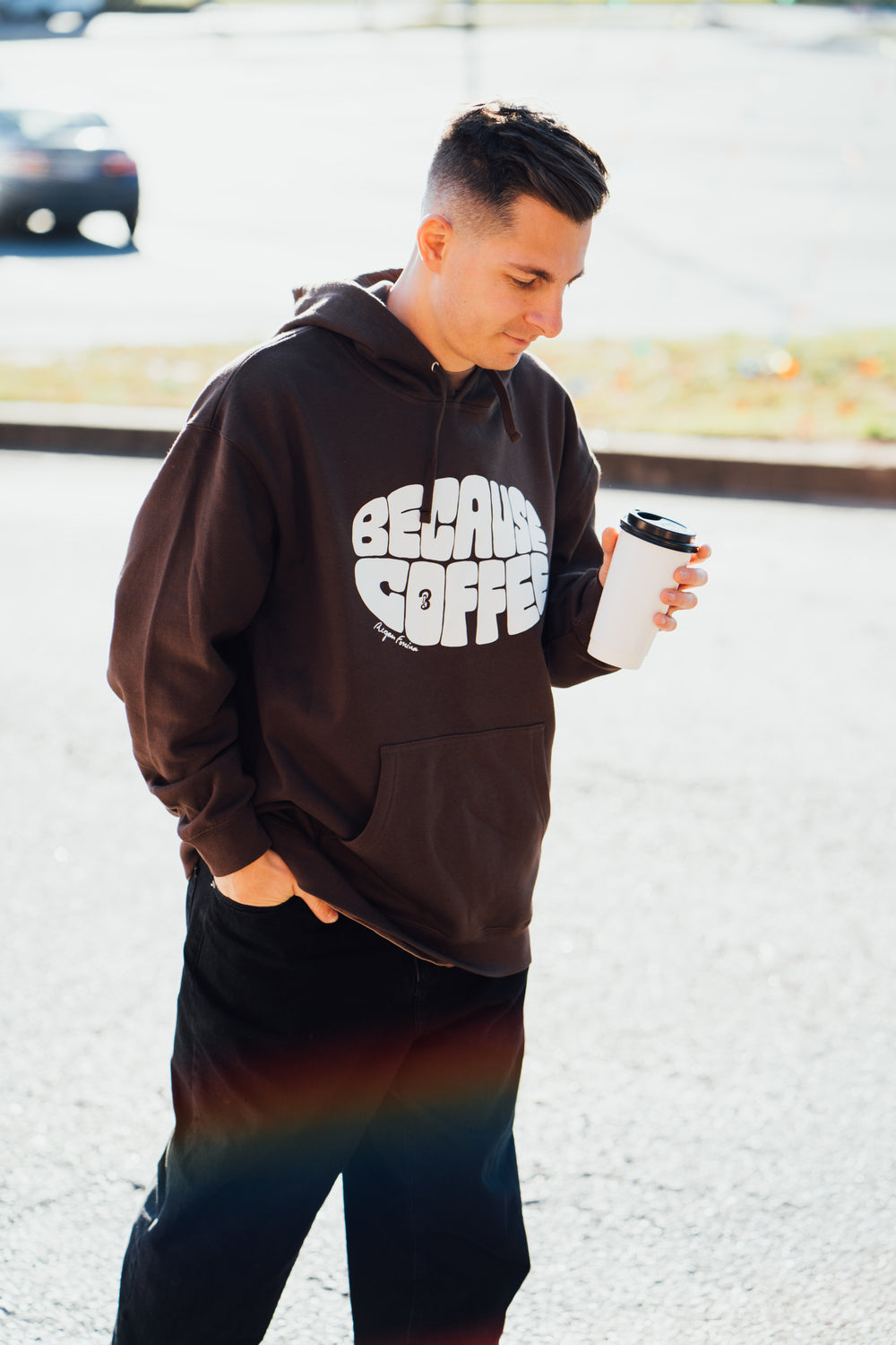 Because Coffee Bean Logo Hoodie