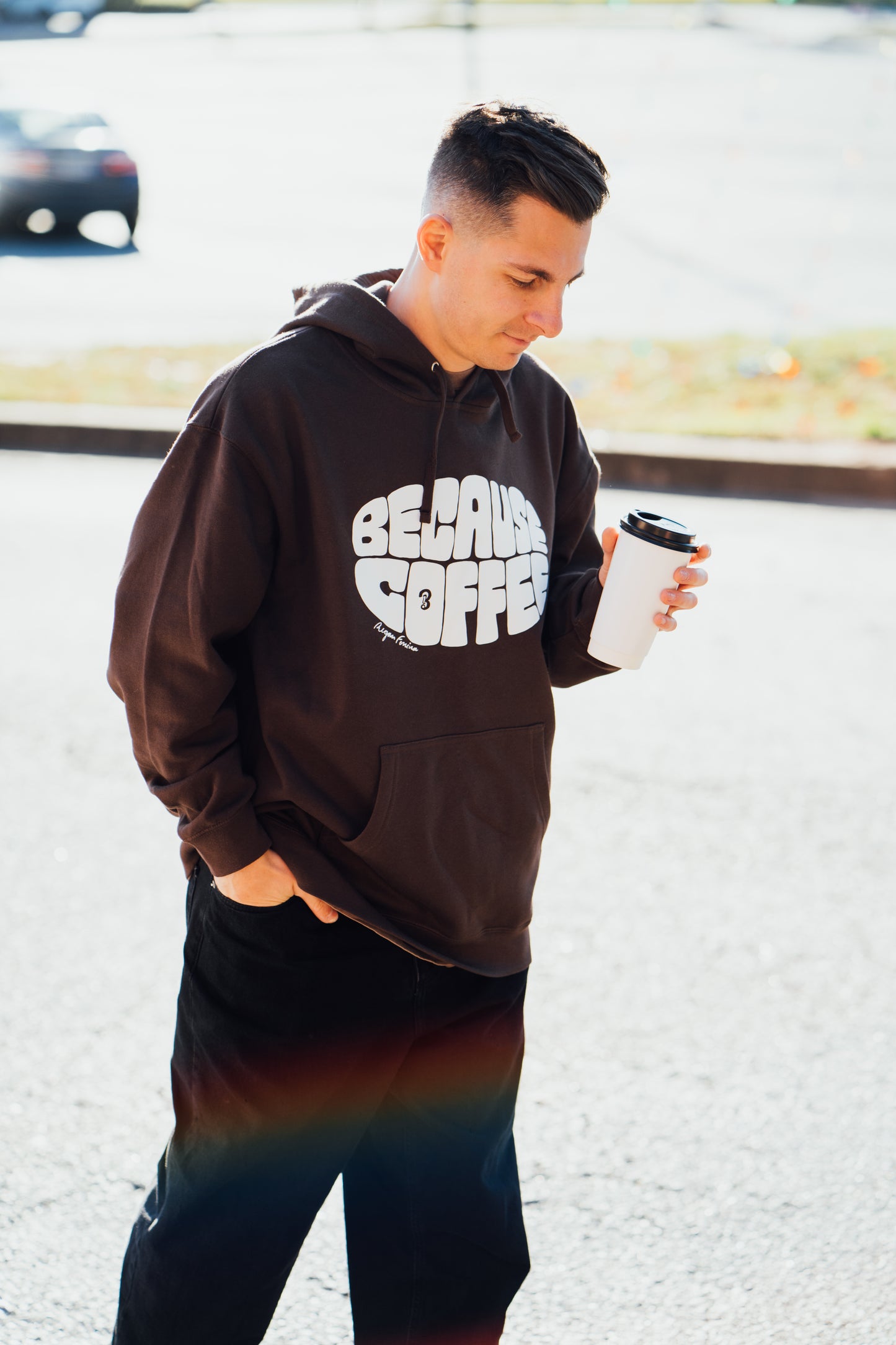 Because Coffee Bean Logo Hoodie