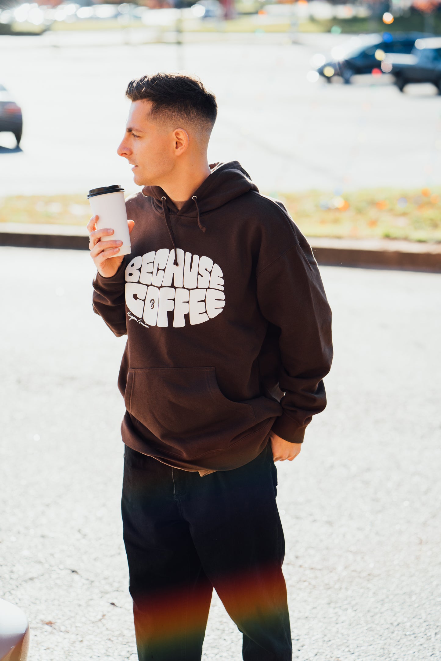 Because Coffee Bean Logo Hoodie